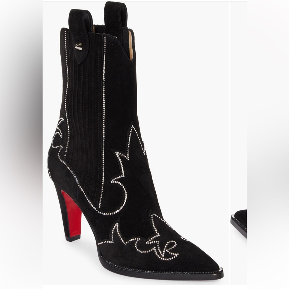 Christian Louboutin
Santia Crystal Beaded Western
Boot (Women) 39